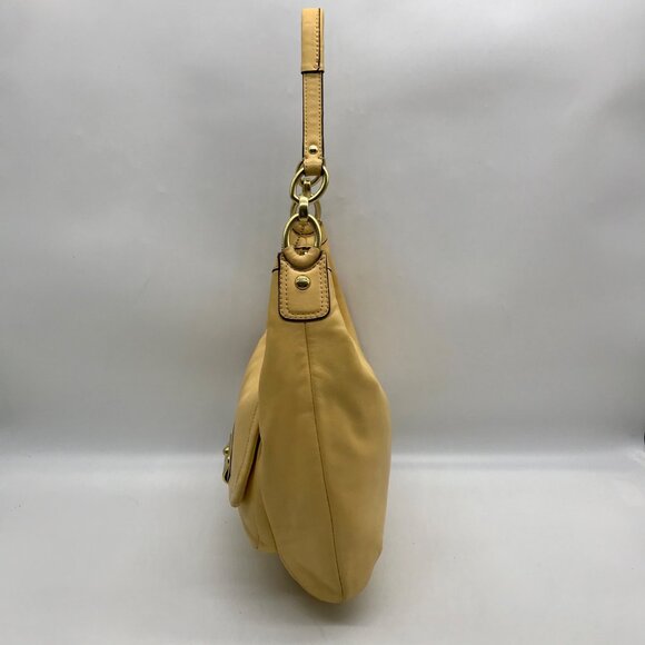 Coach Yellow Leather Kristen Covertible Hobo Bag F22306 - Picture 4 of 11